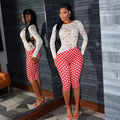 Fyia Red Lace Polka Dot Romper