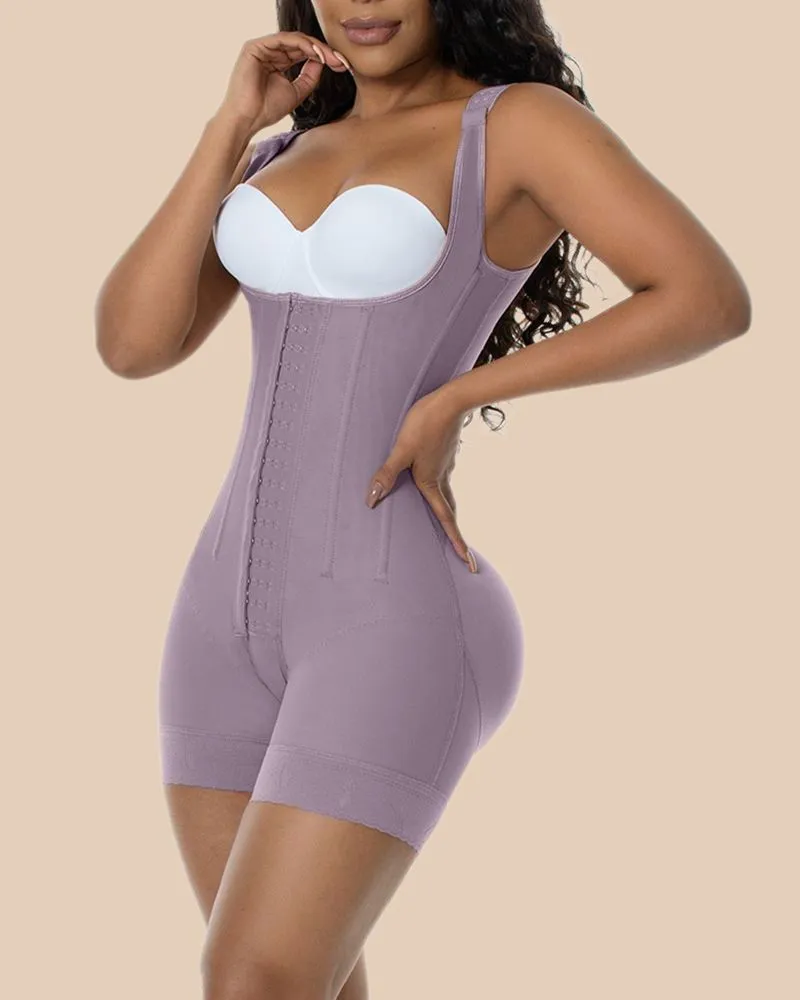 Women Sleeveless Butt Lifting Extreme Compression Shapewear Purple