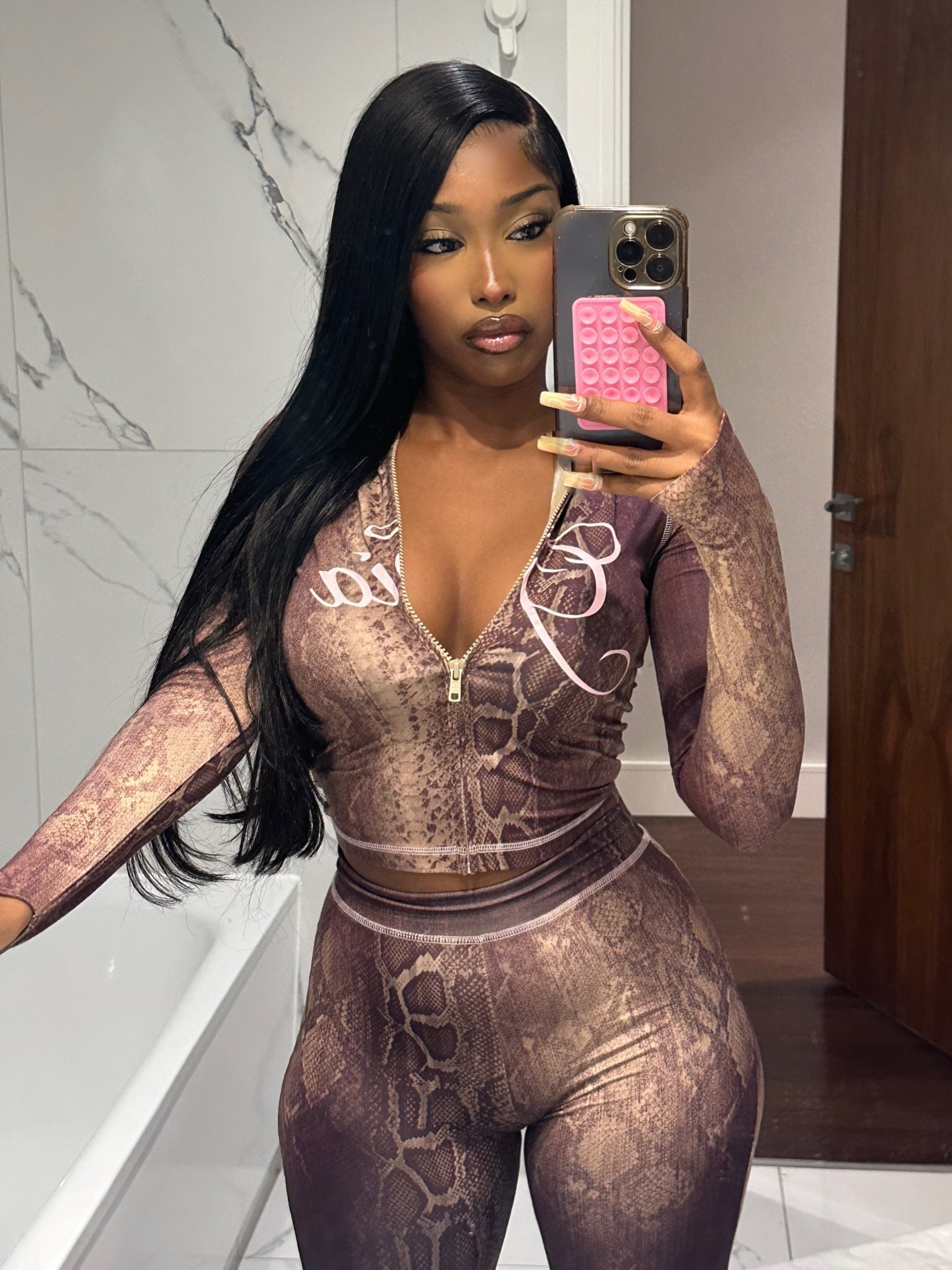 Agia Snake Print Tracksuit