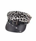 Leopard Leather Hats 1