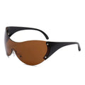 Careful Brown Tint Black Frame Shades