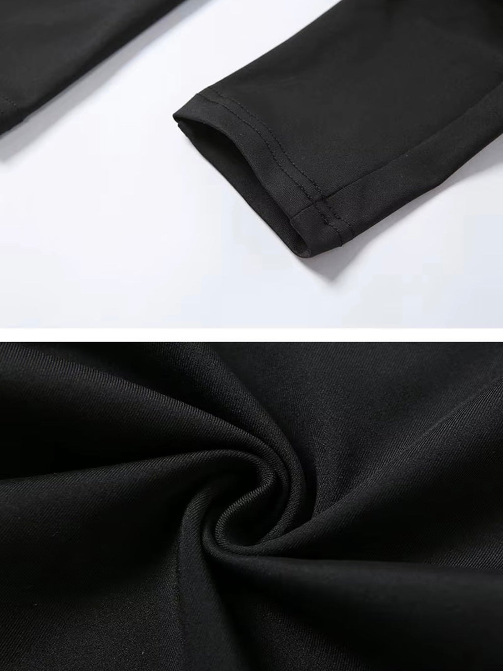 Nioh Black Fitted Long Sleeve Jumpsuit