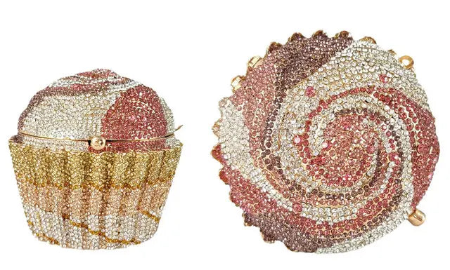 Cupcake Crystal Clutch Bag