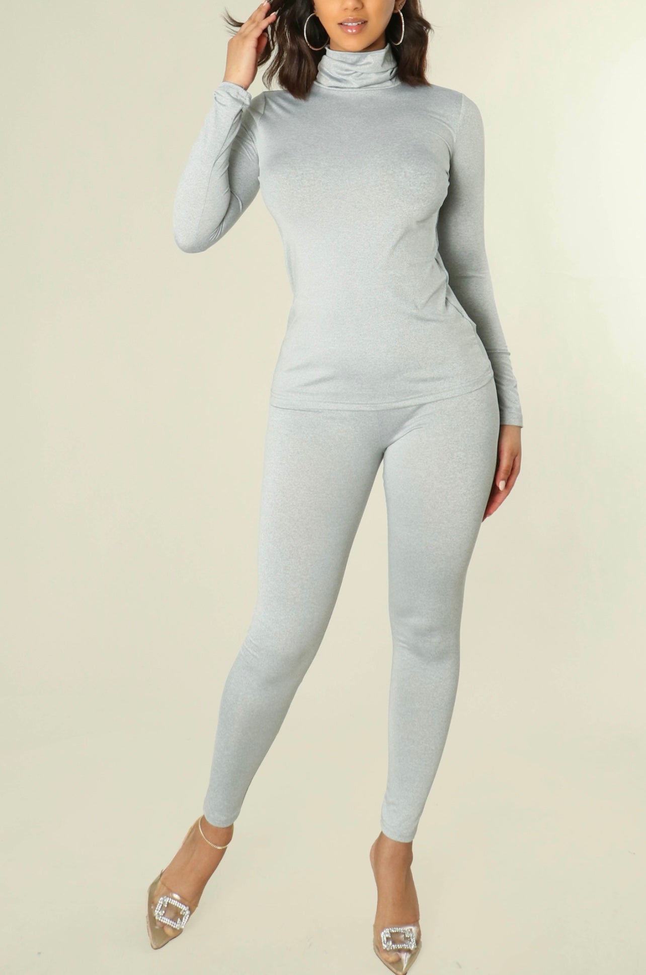 Veronica Baddie Set Light Gray