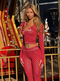 Agia Red Polka Dot Tracksuit