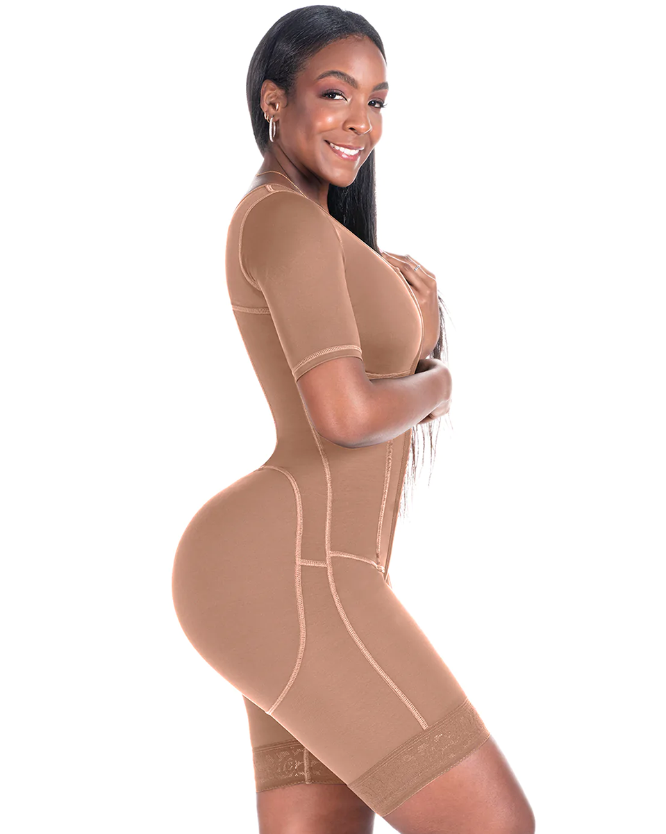 Mid Thigh With Attached Bra & Arms Shapewear
