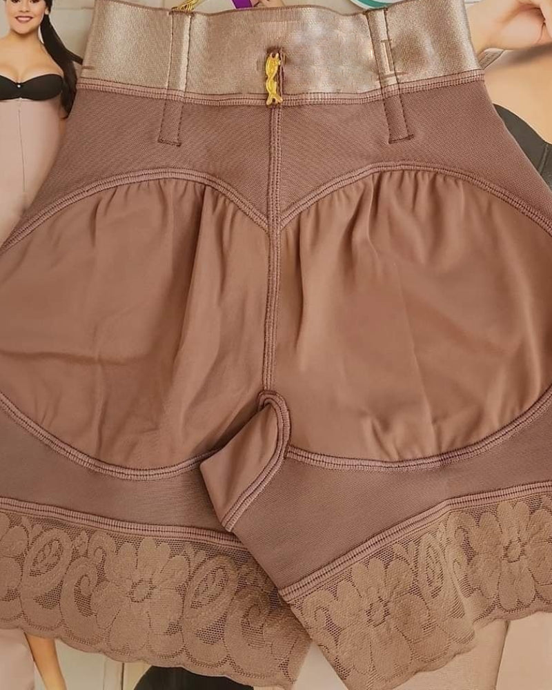 High Waist Side Zipper Butter Lifter Faja Shorts