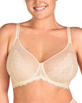 Sexy Lace Sheer Mesh Bra Beige