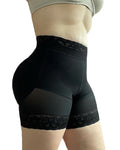 Postpartum Recovery Slimming Lace Butt Lifter Shorts Black