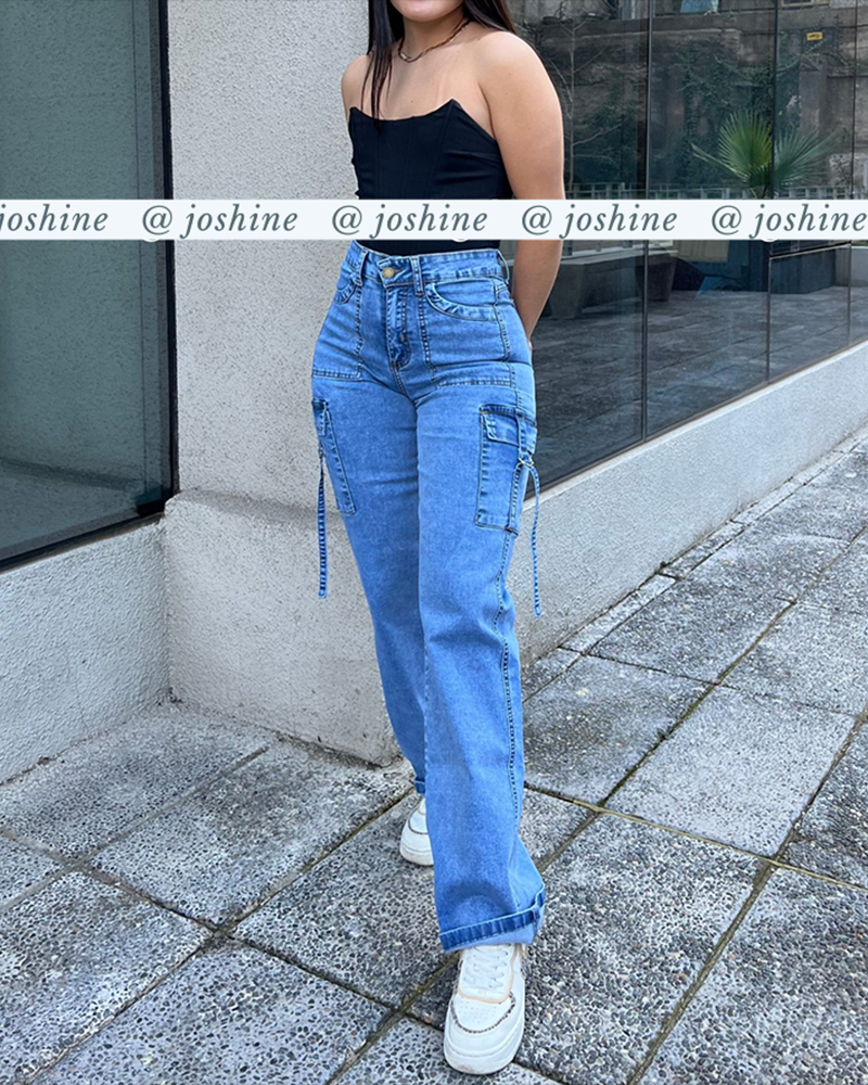New Premium Cargo Fashion Jeans Lightblue