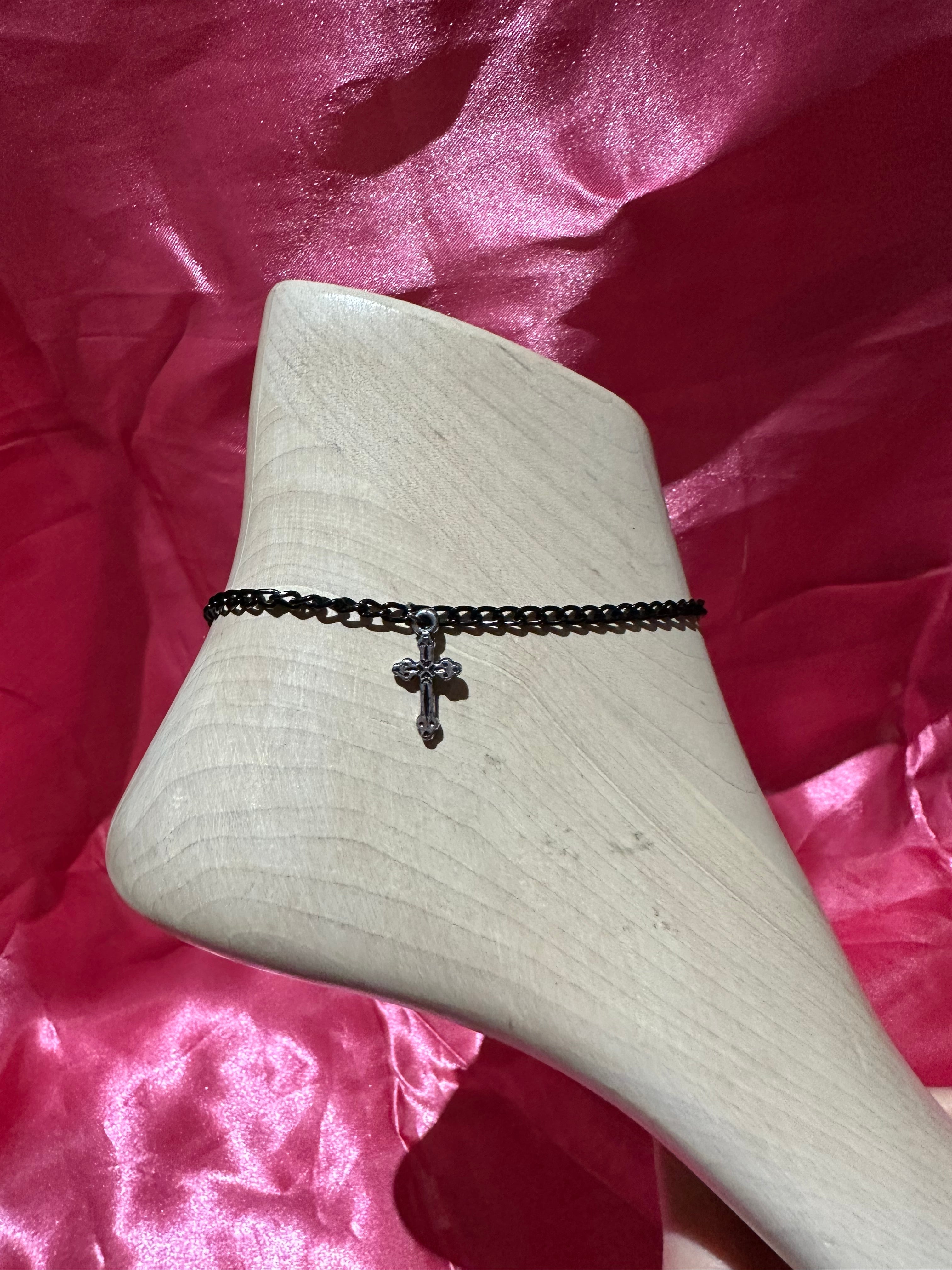 Cross anklet