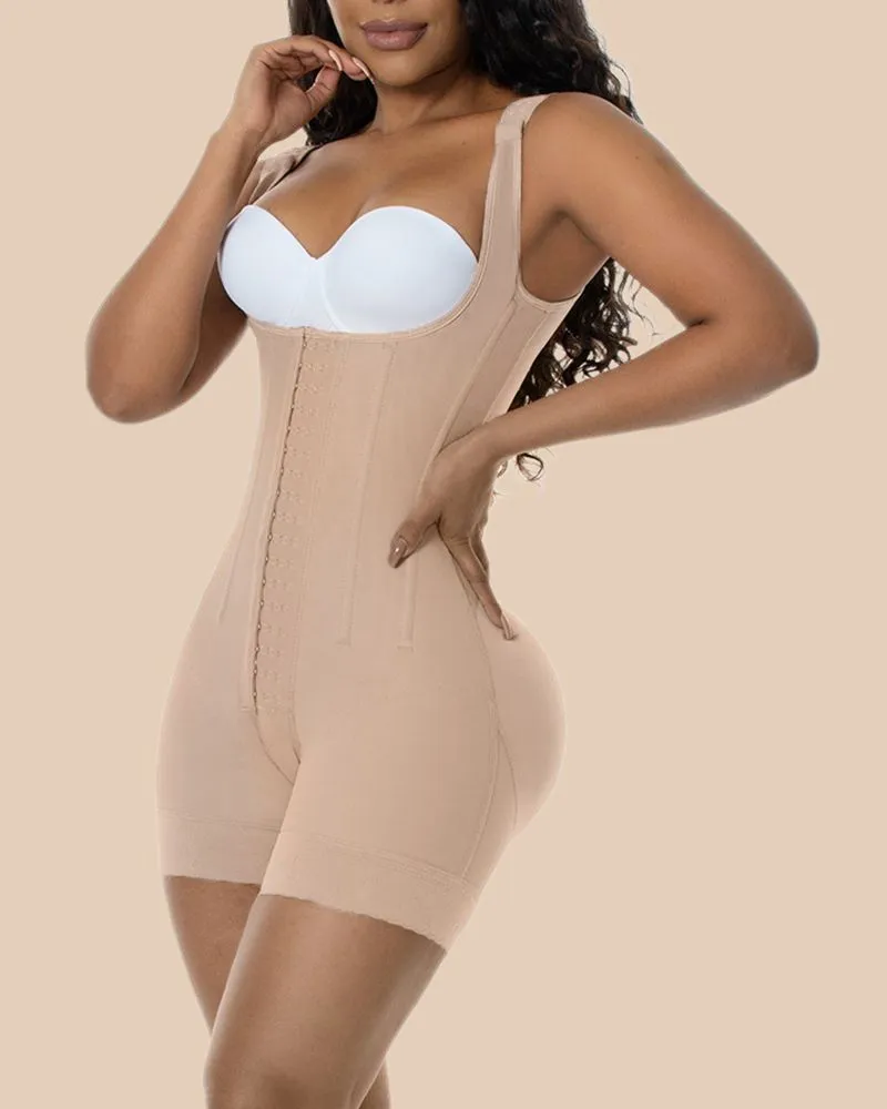 Women Sleeveless Butt Lifting Extreme Compression Shapewear Tan