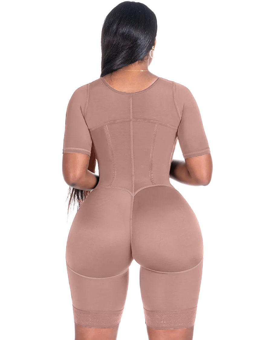 Mid Thigh With Attached Bra & Arms Shapewear