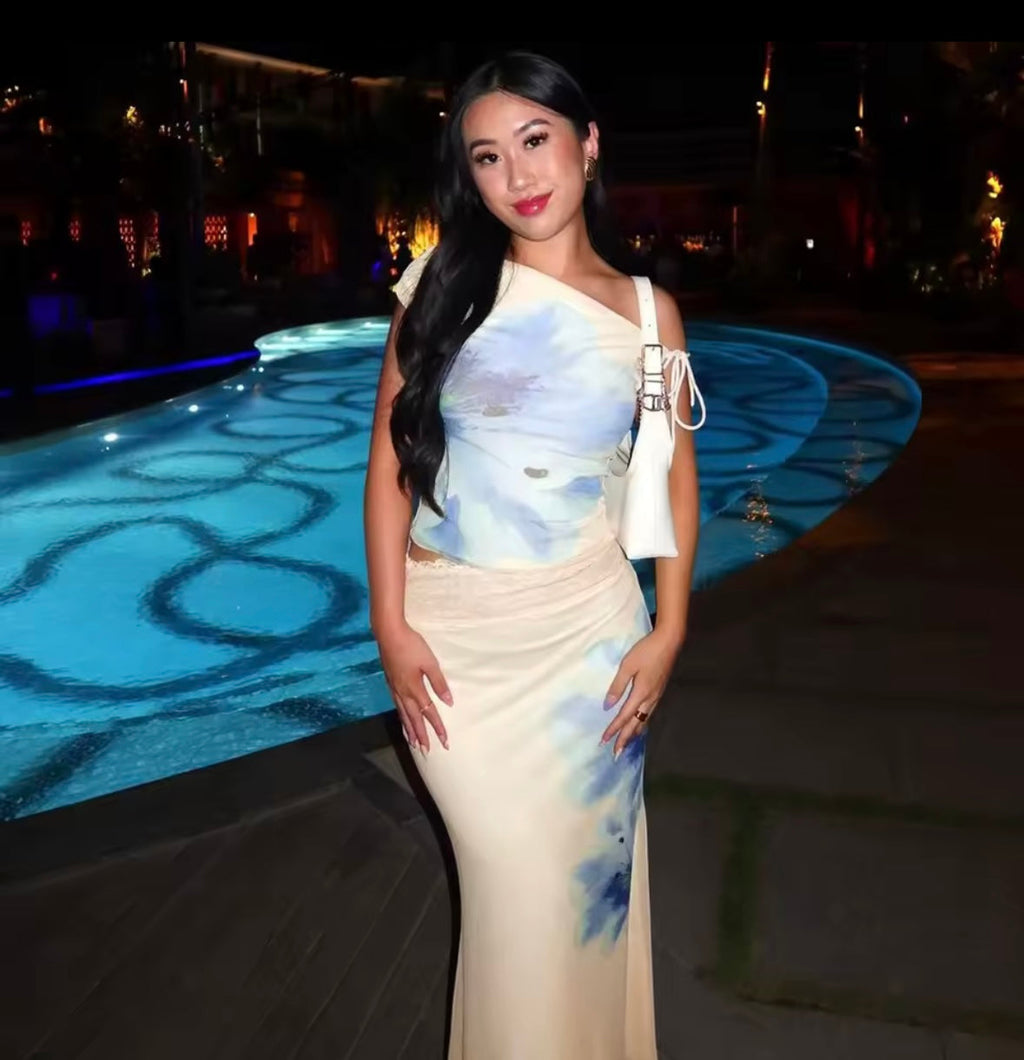 Blue flower co ord set