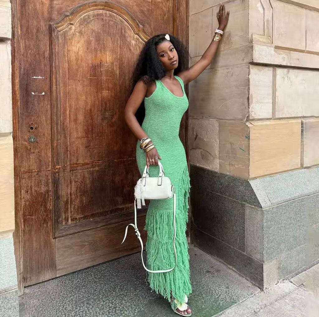 Tassel maxi dress