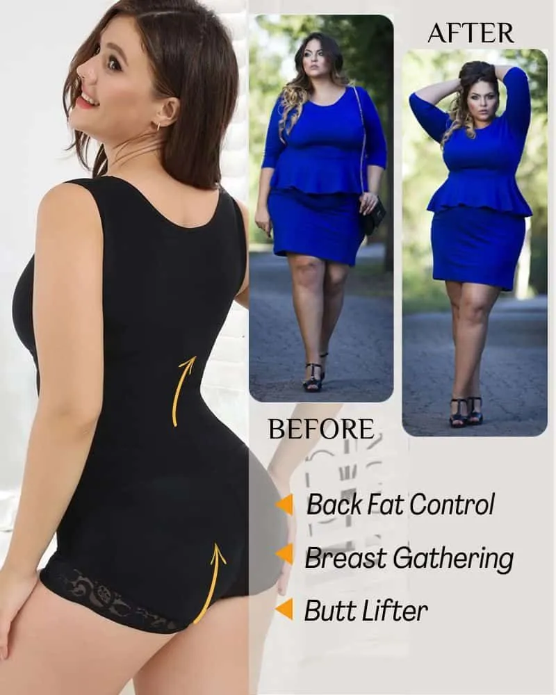 Fashion Tummy Bust Garments Front Closure Lace Shapewear
