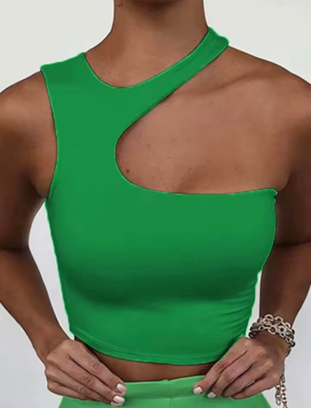 Asymmetrical crop top