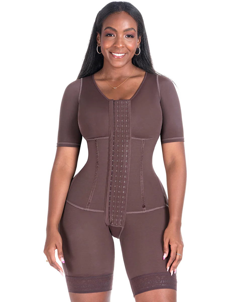 Mid Thigh With Attached Bra & Arms Shapewear Purple