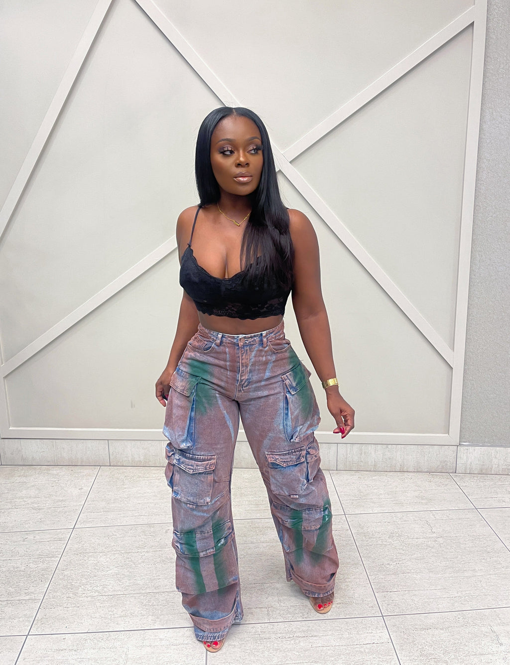 “TIKA” ACID CARGO PANTS (S-XL)