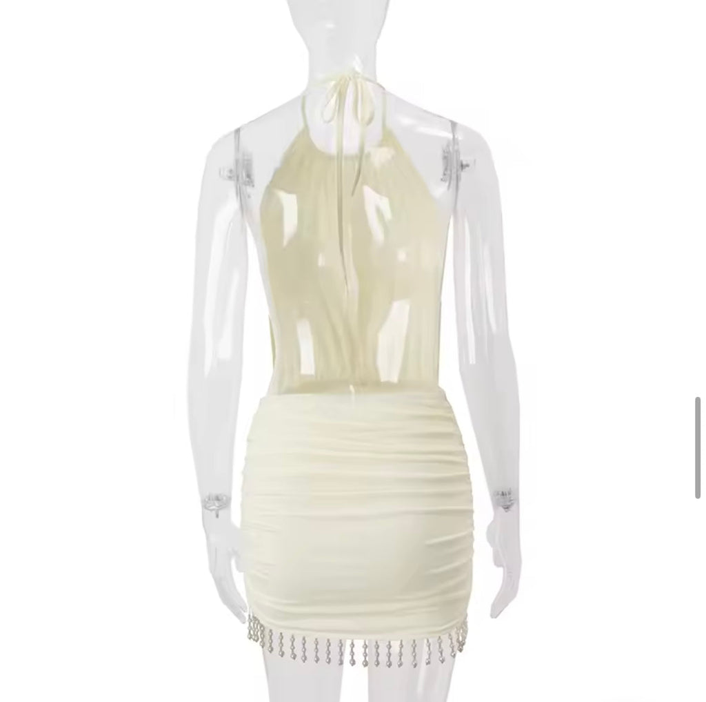 Mini halter neck dress