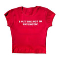Psychotic Red Crop Top