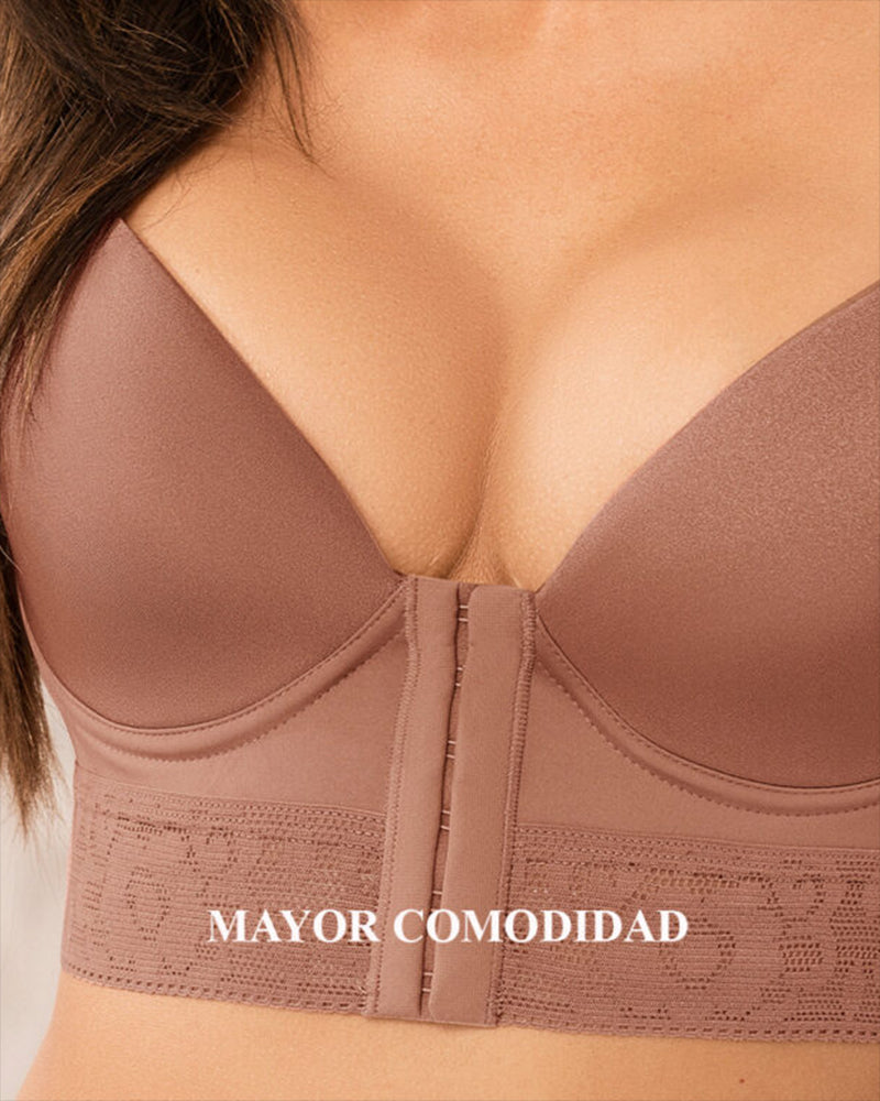 Women Back Support Front Hook Closure Full Cup Push Up Bra