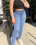 Fashion Skinny Hips Enhance Jeans Blue