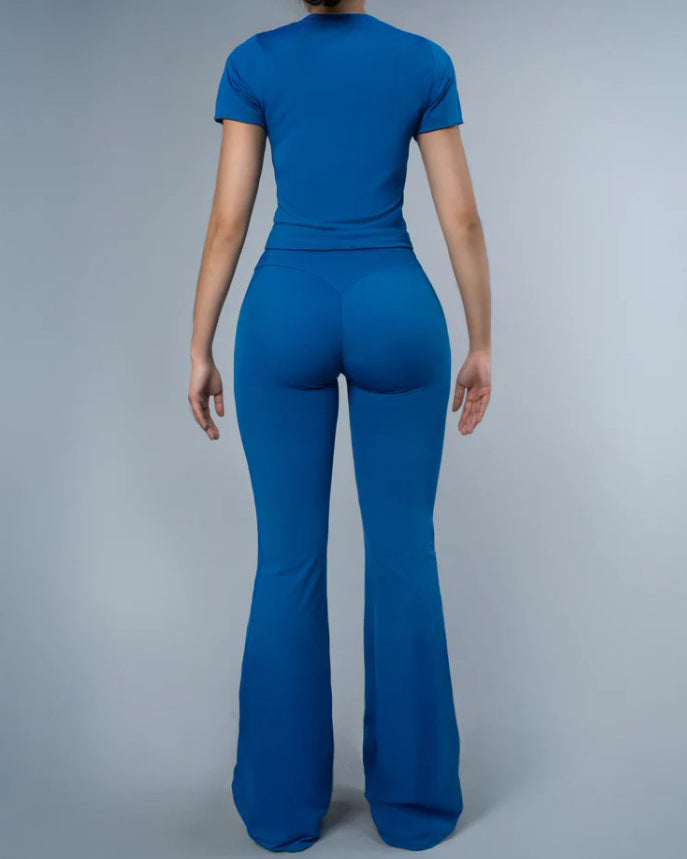 Women's Casual Short-Sleeved Slim-Fit 2-Piece Set