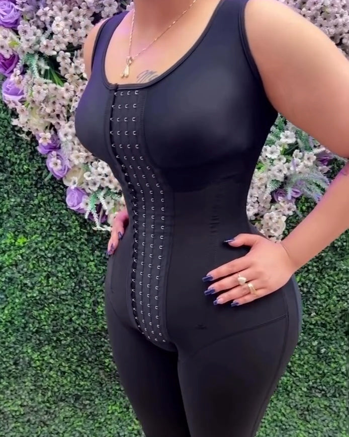 4 Rows Hook Eye Hourglass Shaping Full Body Shaper