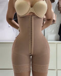 Wide-Strap Open-Chest Shapewear RosyBrown