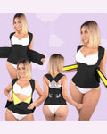 High Compression Tummy Control Back Correcting Belt Corset Black