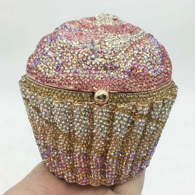 Cupcake Crystal Clutch Bag