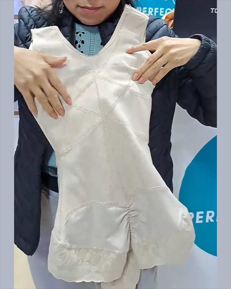 Women High Waist Control Adjustable Shaper White