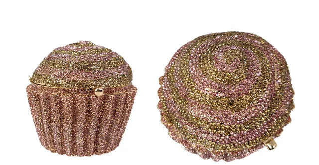 Cupcake Crystal Clutch Bag