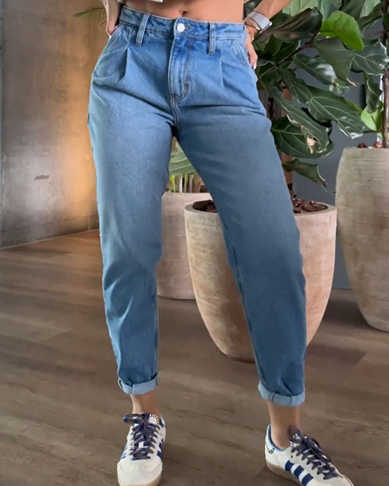 Convertible Casual Jeans Blue