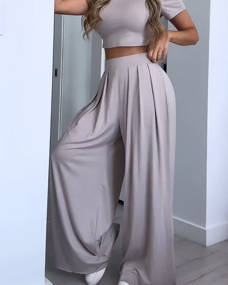 Loose Casual Pants RosyBrown
