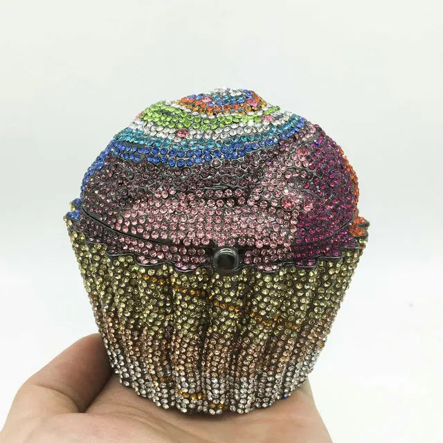 Cupcake Crystal Clutch Bag