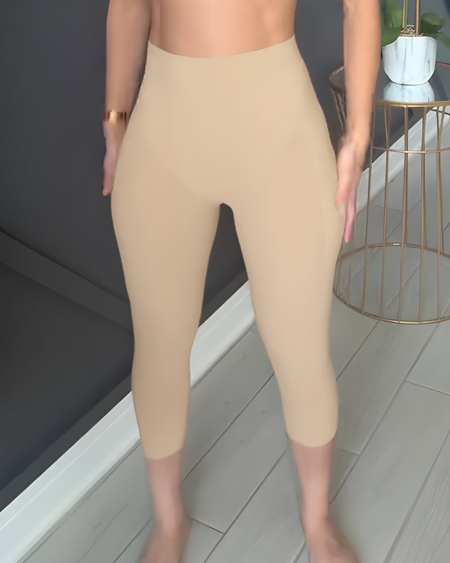 High Waist Seamless Butt Lift Shaper Pants Tan