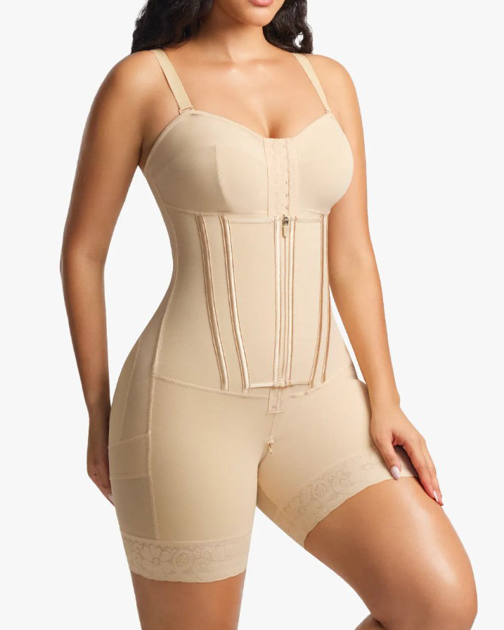 Double-Layer Tummy Control Body Shaper Tan