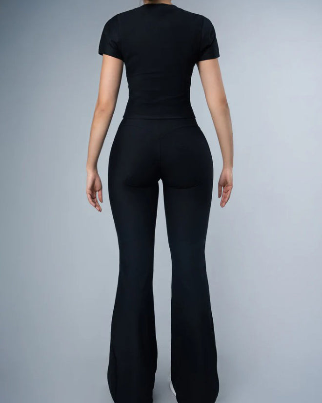 Women's Casual Short-Sleeved Slim-Fit 2-Piece Set