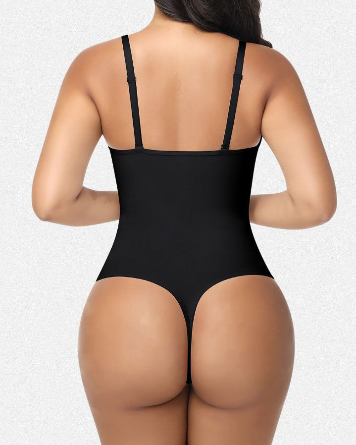 Deep V Plunge Tummy Control Slimming Bodysuit