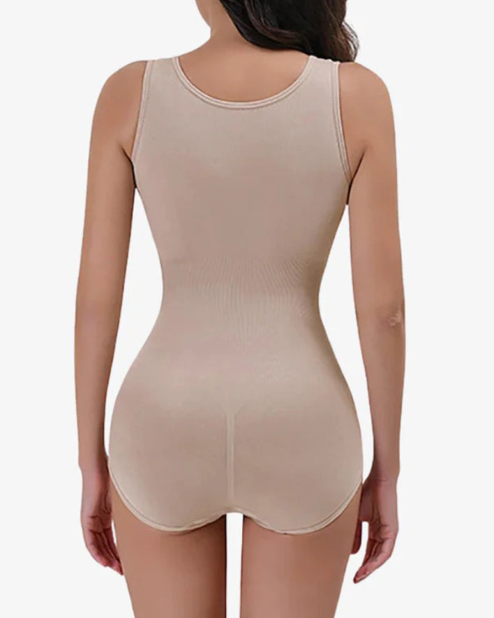 Seamless Comfortable Double-Layer Tummy Shaping Thong Bodysuit