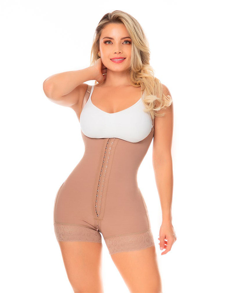 Sculpting Full Body Open Bust Tummy Control Shapewear RosyBrown