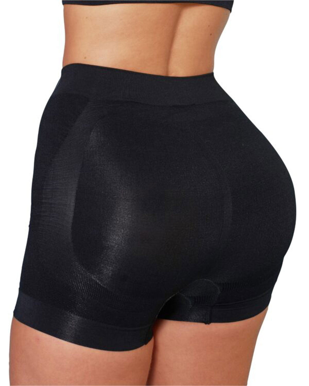 Ribbed And Pleated Hip-Lifting Shaping Shorts