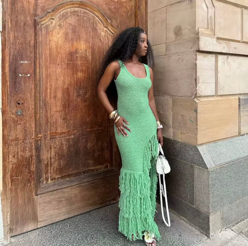 Tassel maxi dress