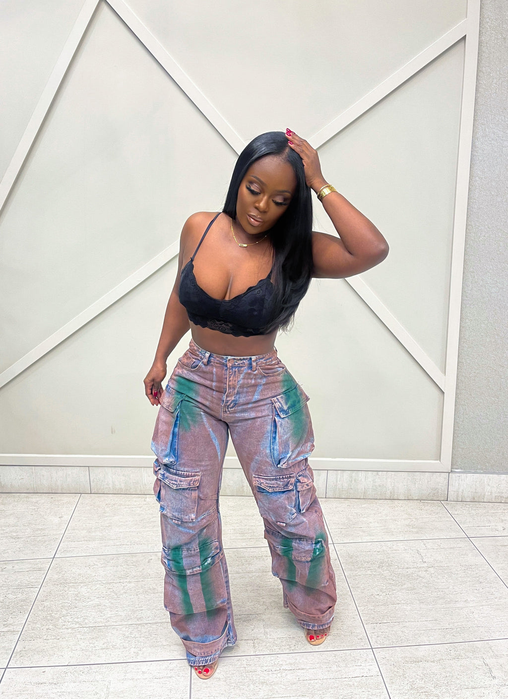 “TIKA” ACID CARGO PANTS (S-XL)