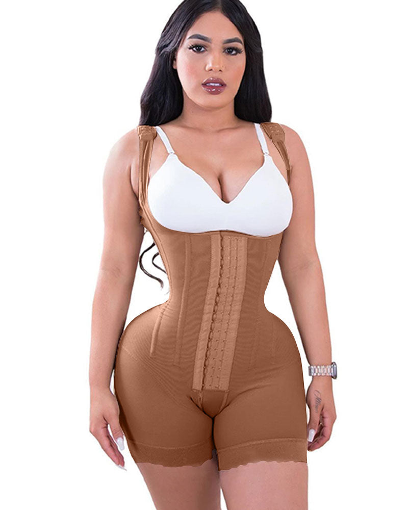 Fashion Tummy Control Double Compression Adjustable Bodysuit Peru