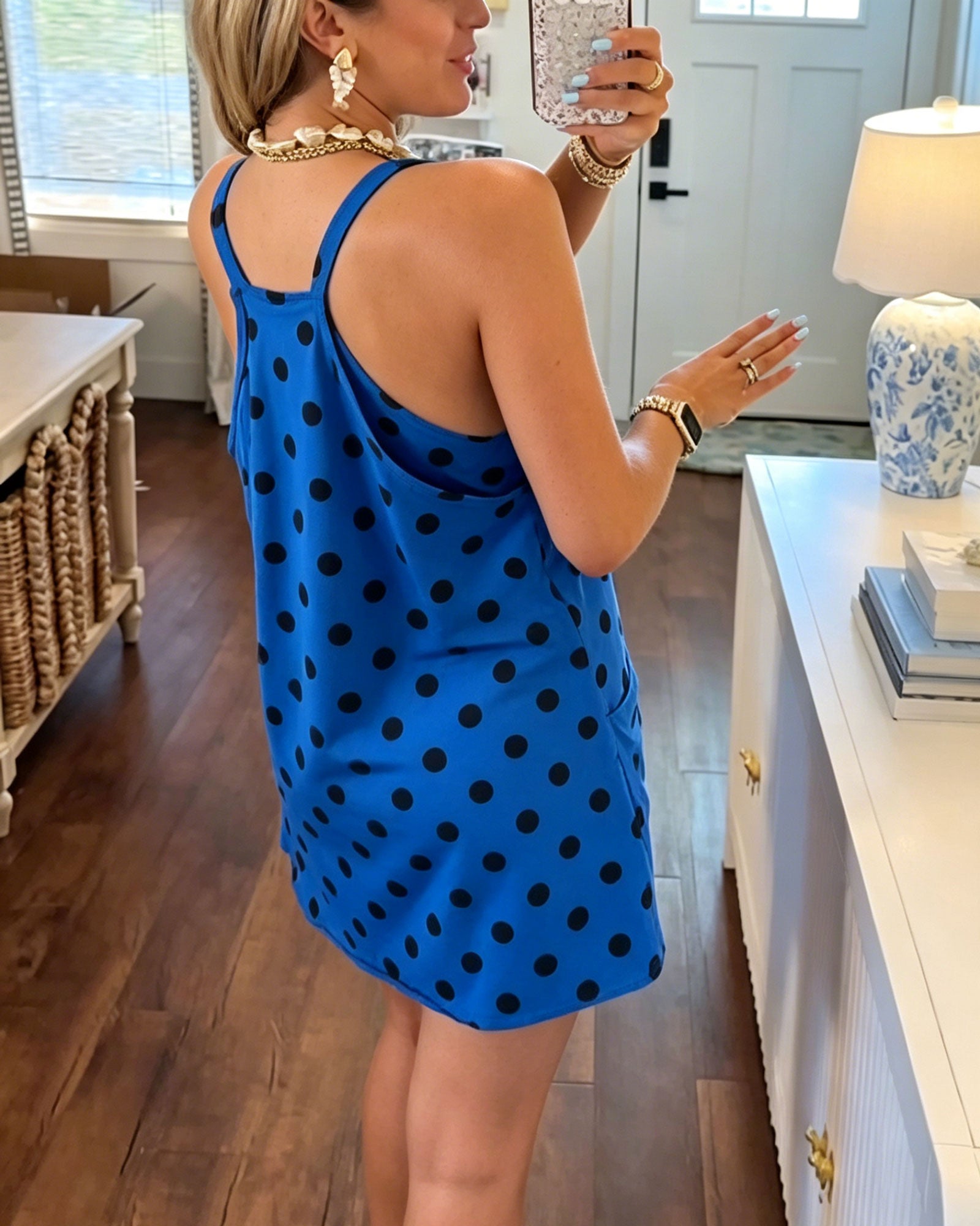 Polka Dot Sleeveless Sundress