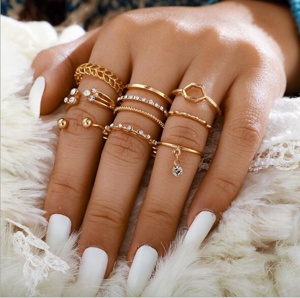 8pcs/sets Rings Sets Multi