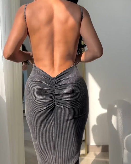 Beautiful Back & Hip-Hugging Dress